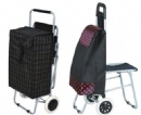 Foldable Shopping trolly With Chair(600DPVC)